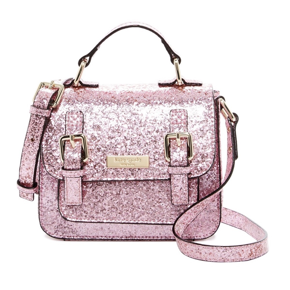 kate spade ♠️ pink glitter scout crossbody bag!!